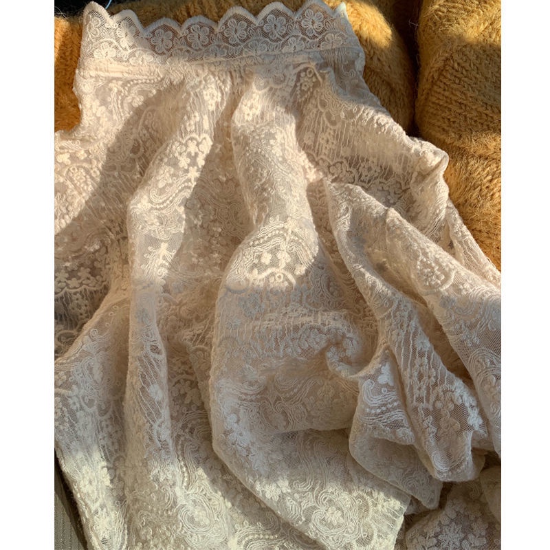 Áo kiểu tay dài phối ren lưới thời trang xinh xắn cho nữ