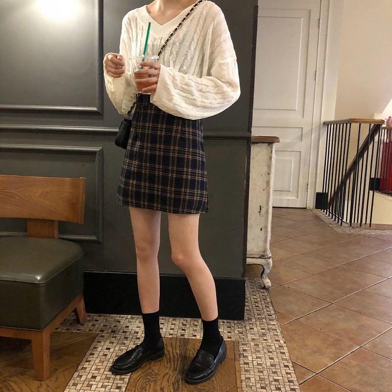 Chân Váy Nữ Ca Rô Lưng Cao Thời Trang Hàn Quốc | BigBuy360 - bigbuy360.vn