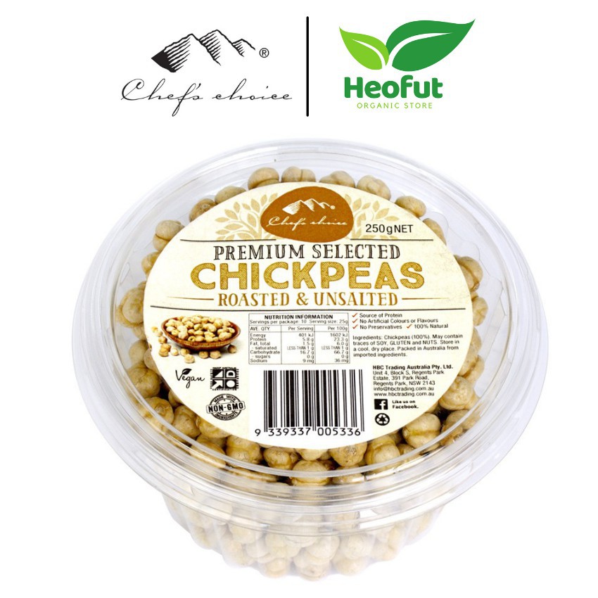 Đậu gà Chef's Choice ăn kiêng hạt đậu gà hữu cơ organic nhập khẩu Úc Heofut