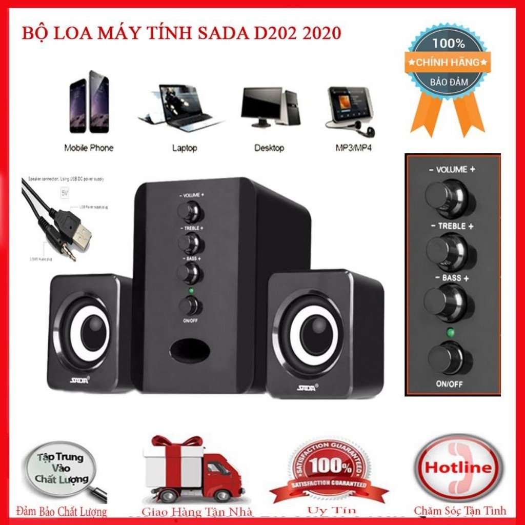 Bộ Loa Máy Tính Usb Sada D202 2020 Giá Rẻ Âm Thanh Sống Động