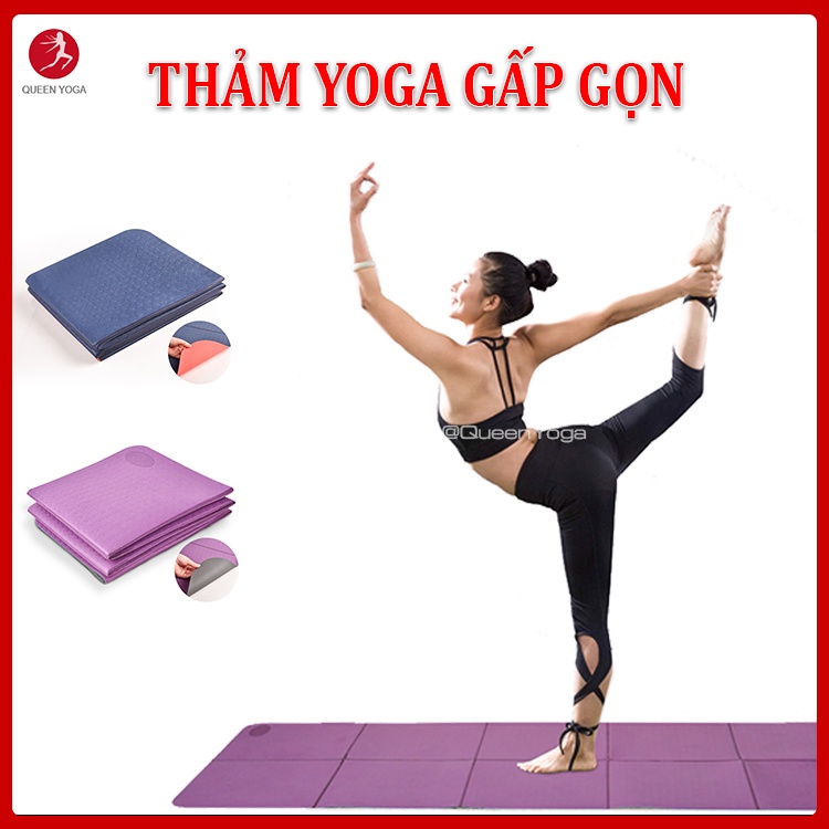 Thảm Yoga Du Lịch Gấp Gọn Tiện Lợi TPE Chống Trượt Không Mùi BODHI  -   Thảm Tập Yoga Gym Tập Thể Dục Tại Nhà