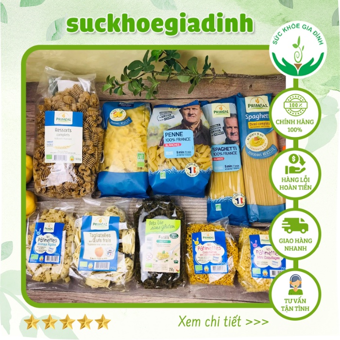 [date 5-6.2023] Nui Mì Trắng Hữu Cơ Primeal 500g