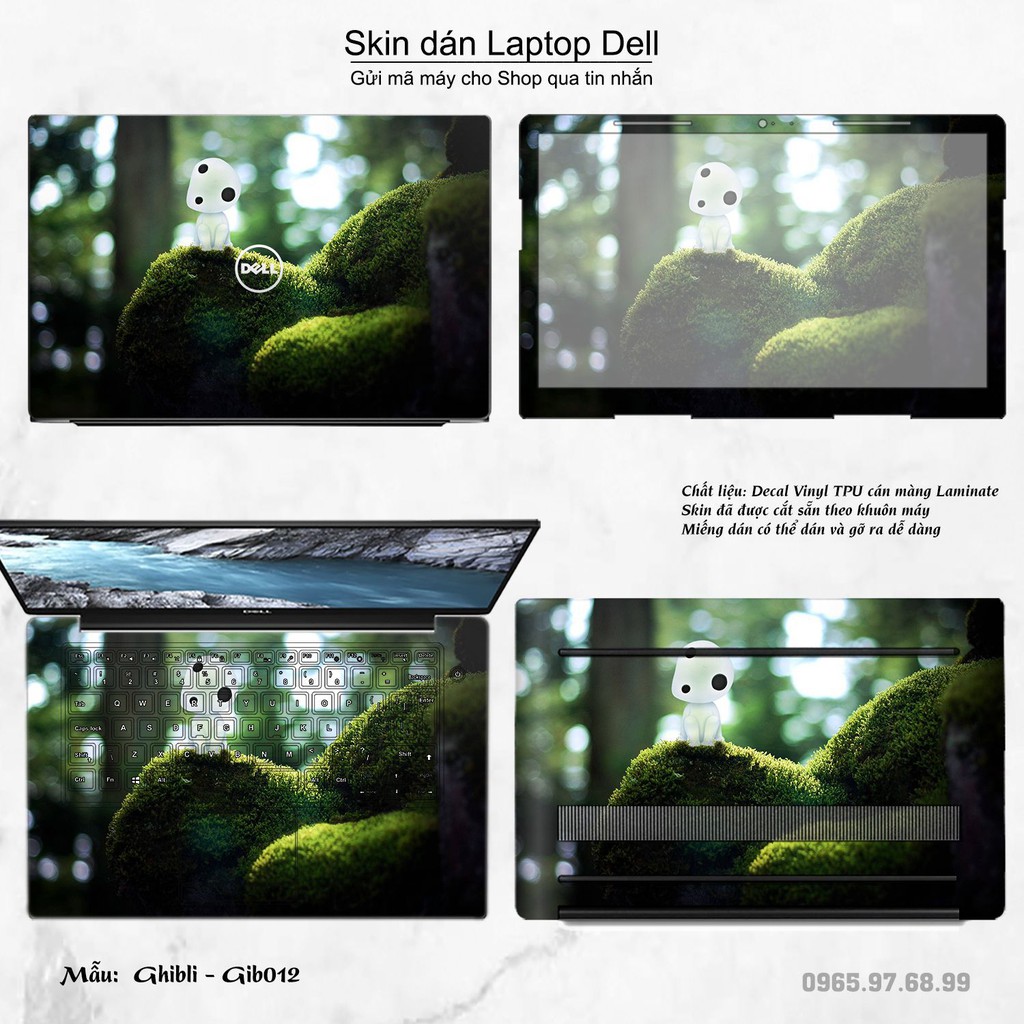 Skin dán Laptop Dell in hình Ghibli Studio (inbox mã máy cho Shop)