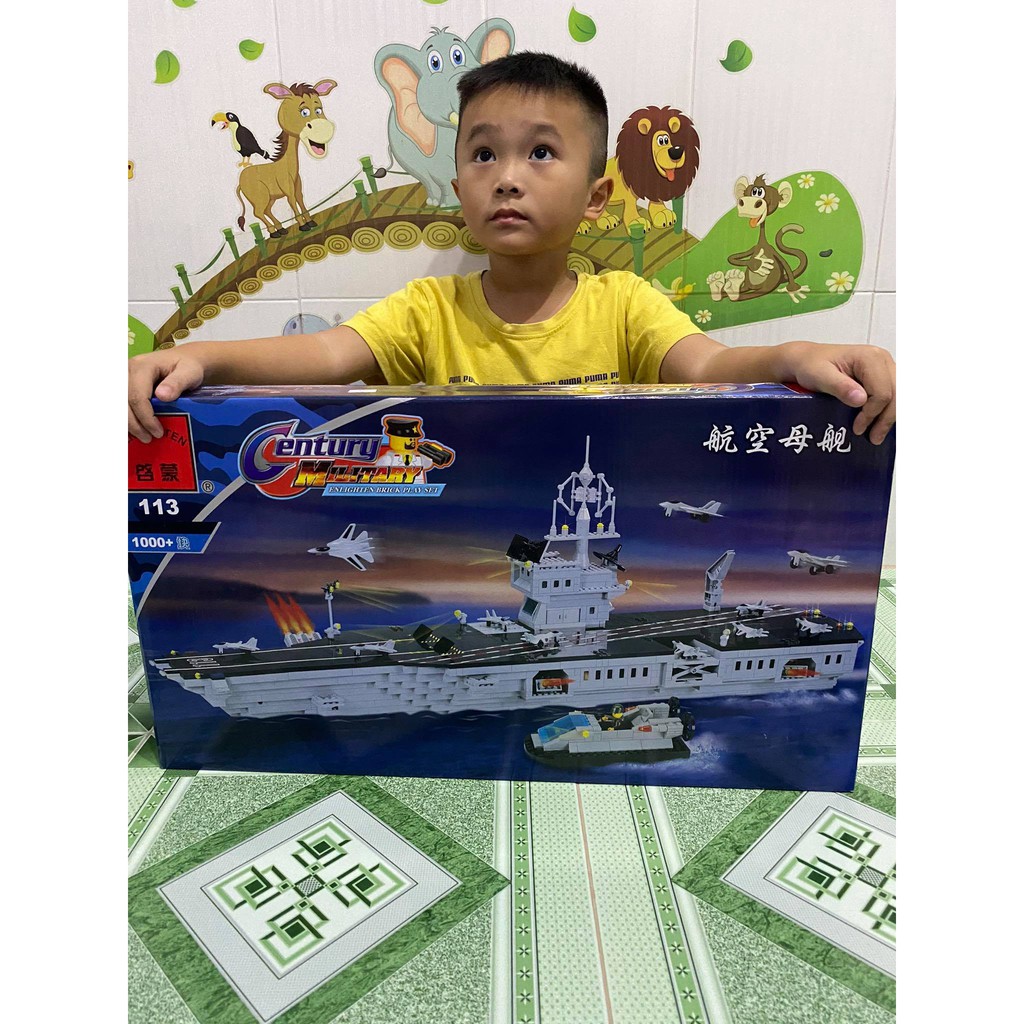 Lego- Tàu Chiến Hạm Sân Bay CENTURY MILITARY 1000 Mảnh Ghép