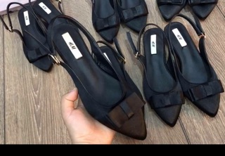 Giày lụa nơ 2cm