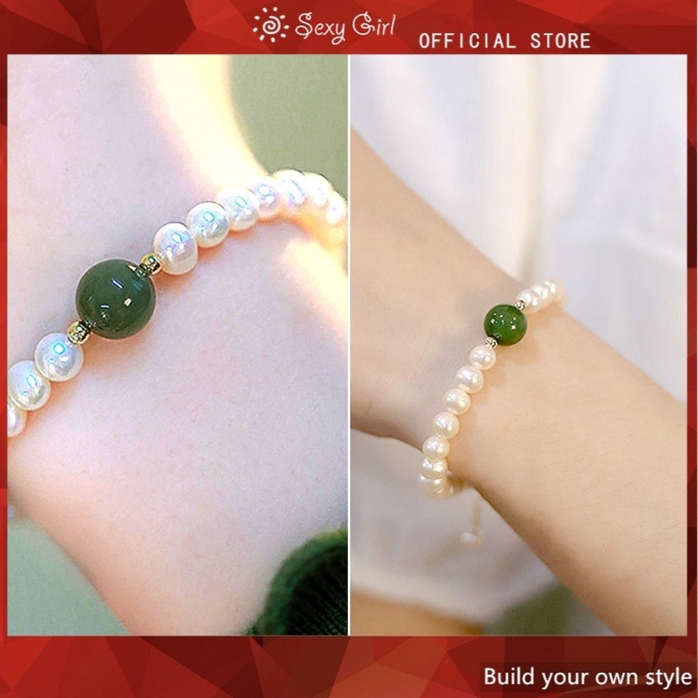 Vòng Tay Mạ Bạc 925 Đính Ngọc Trai Nhân Tạo Phong Cách Retro Thời Trang Cho Nữ