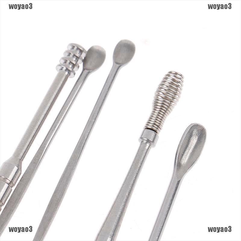 Bộ 7 Dụng Cụ Lấy Ráy Tai Hình Xoắn Ốc Bằng Inox Chuyên Dùng