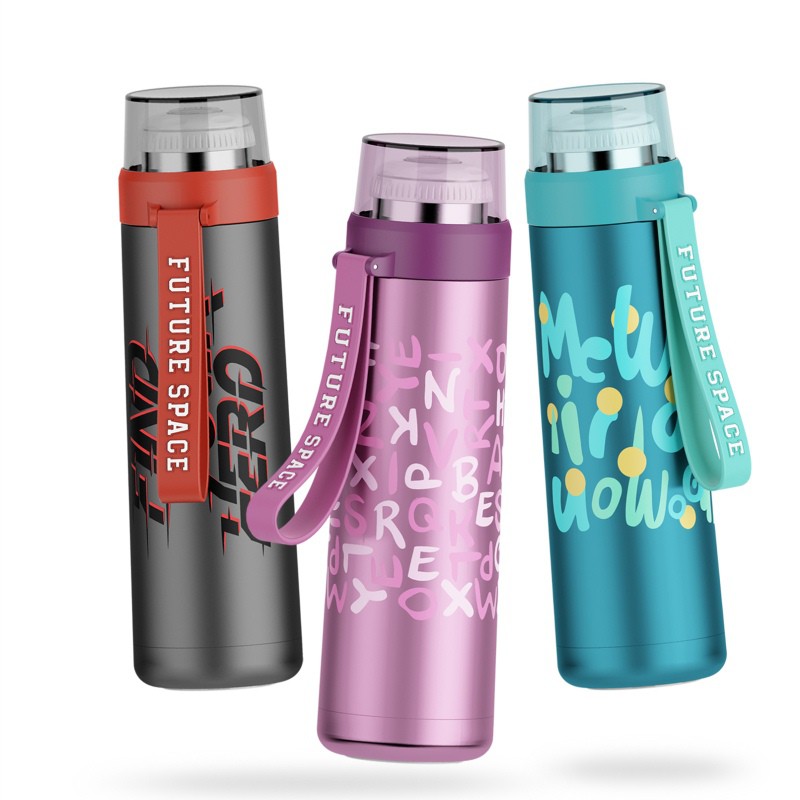 Thermos Bình Nước Giữ Nhiệt Thiết Kế Đơn Giản Dễ Thương Cho Bé Gái