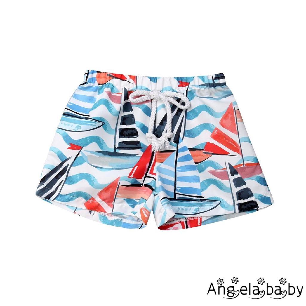 Aib-kid Bé Trai Mùa Hè Co Giãn Thắt Lưng Quần Ngắn Đi Biển Quần Short