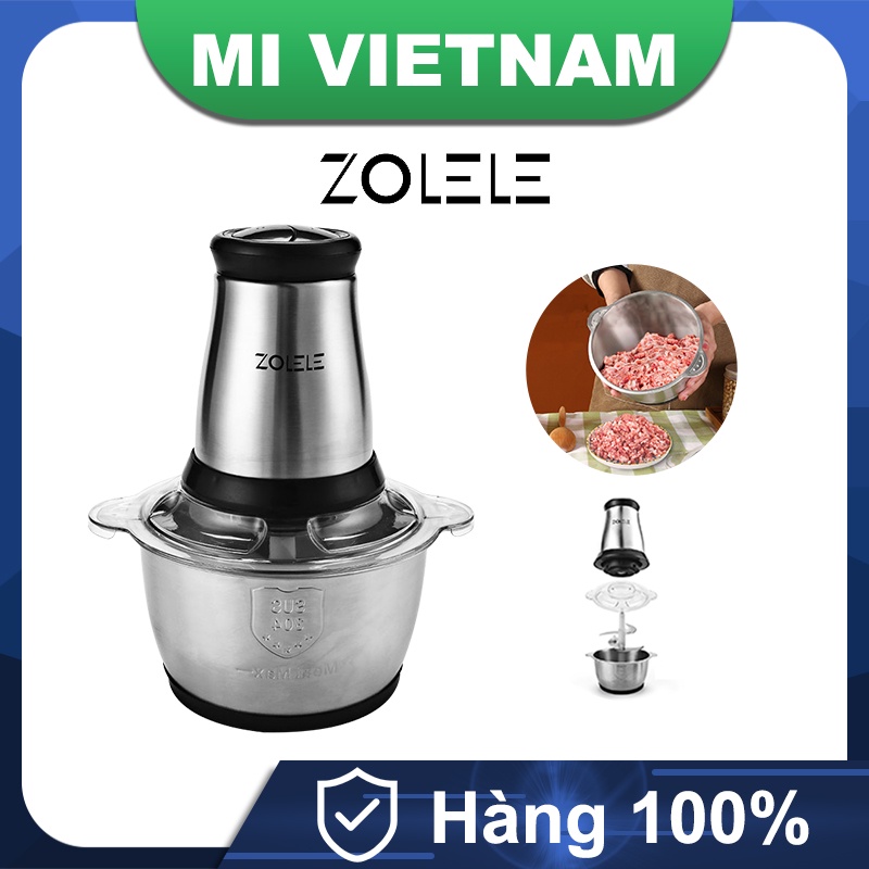 [Mã ELHADEV giảm 4% đơn 300K] Máy xay thịt ZOLELE ZD002 Dung tích lớn 2L xay thịt, cắt rau củ, khuấy, đánh trứng