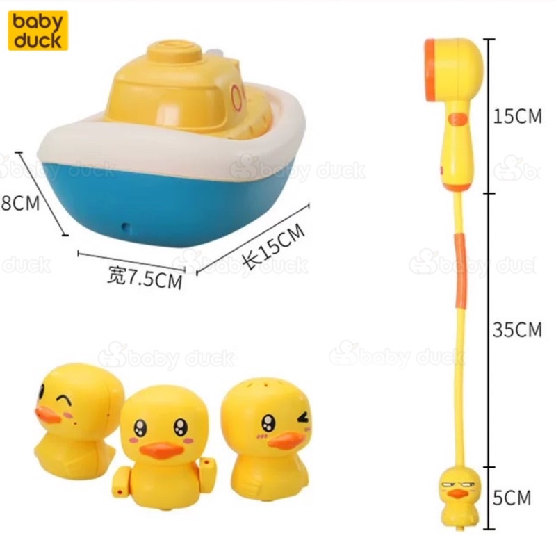 Sen tắm 3 chú vịt cao cấp, vừa làm đồ chơi phun nước, vừa làm sen tắm, đồ chơi nhà tắm cho bé
