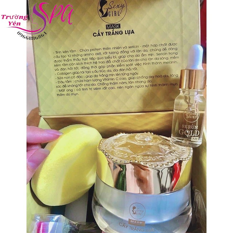 Cấy Trắng Lụa dưỡng trắng phục hồi da hư tổn không bào mòn kích ứng chuyên dụng cho Spa