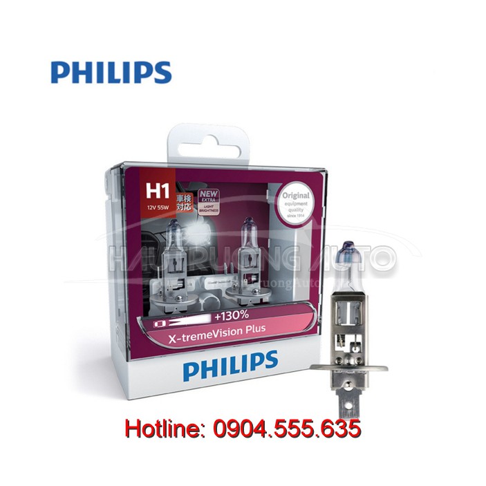 Bộ bóng đèn H1 Philips Tăng sáng 130% – Xtreme vision
