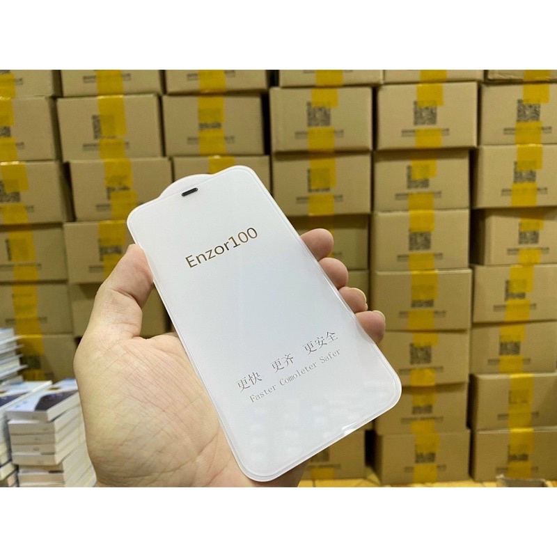 Kính FuLL màn 9D trong suốt không viền kèm bảo vệ loa KUZOOM cho iPHONE 12 đến 14 pro max