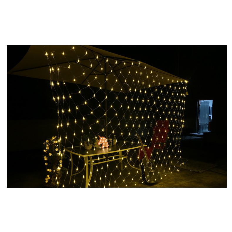 Lưới Đèn LED 3*2m Chống Nước Trang Trí Ngoài Trời Cho Giánh Sinh, Tiệc, Lễ Tết - Nhiều chế độ chớp