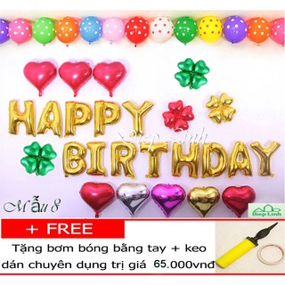 Sét bong bóng sinh nhật trang trí nhiều mẫu