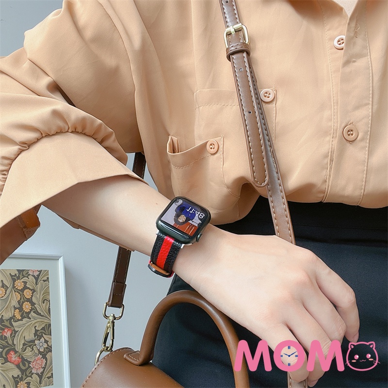 Dây Đeo Bằng Da Bò Cho Đồng Hồ Smart Watch Serise 7 6 SE 5 4 3 2 45mm 41mm 42MM 38MM 44MM 40MM