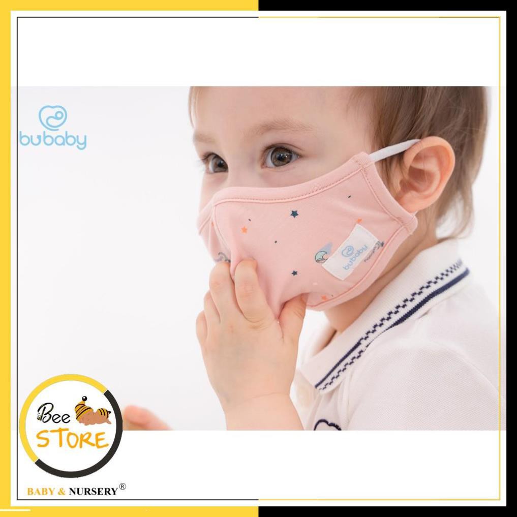 [BÁN LẺ GIÁ SỈ] Set 2 khẩu trang trẻ em sợi tre kháng khuẩn Bu Baby cho bé từ 1-6 tuổi