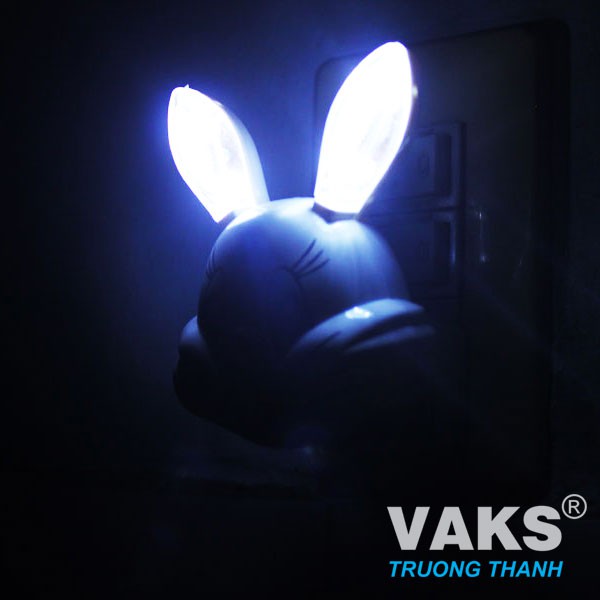 ĐÈN NGỦ LED THÔNG MINH MẶT THỎ - 220V AC