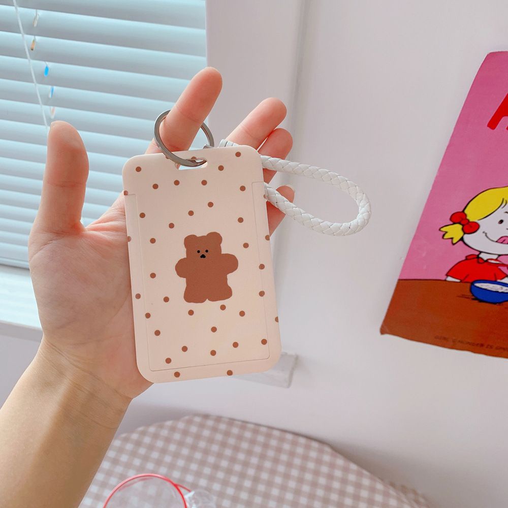 Vỏ đựng thẻ ID/thẻ ID bằng nhựa họa tiết hoạt hình dễ thương MIHAN1