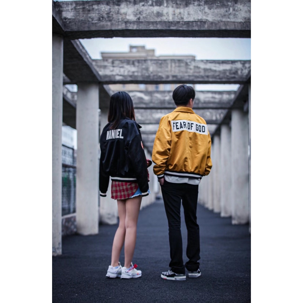 S-xl Hàng Mới Về Áo Khoác Hai Mặt Đường Phố Giản Dị Cần Thiết Yếu Sợ Hãi Sương Mù C