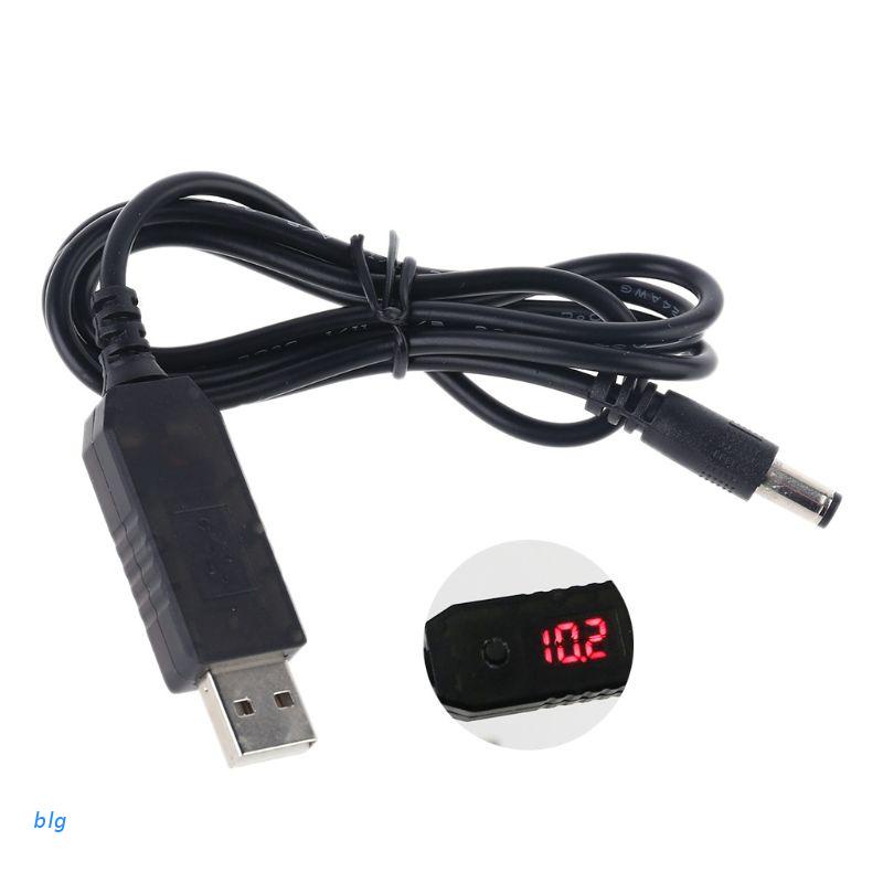 Dây Cáp Tăng Áp Qc 3.0 Usb Sang 5v-12v 5.5x2.1mm 12v Cho Thiết Bị Phát Wifi Đèn Led
