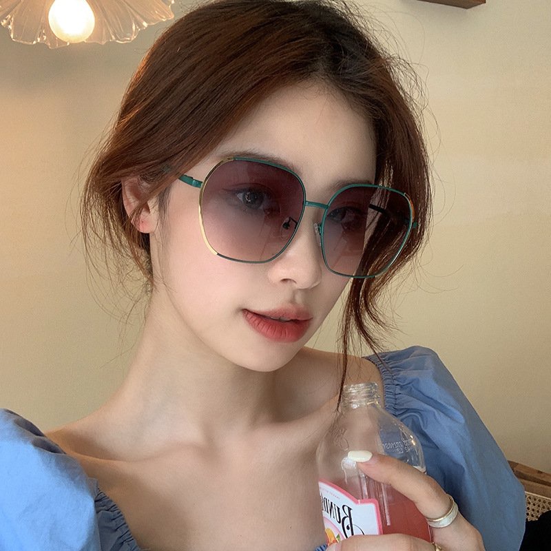 Kính mát thời trang ABICA cao cấp gọng hợp kim màu xanh mint trẻ trung cá tính thích hợp đi chơi đi du lịch đẹp 227