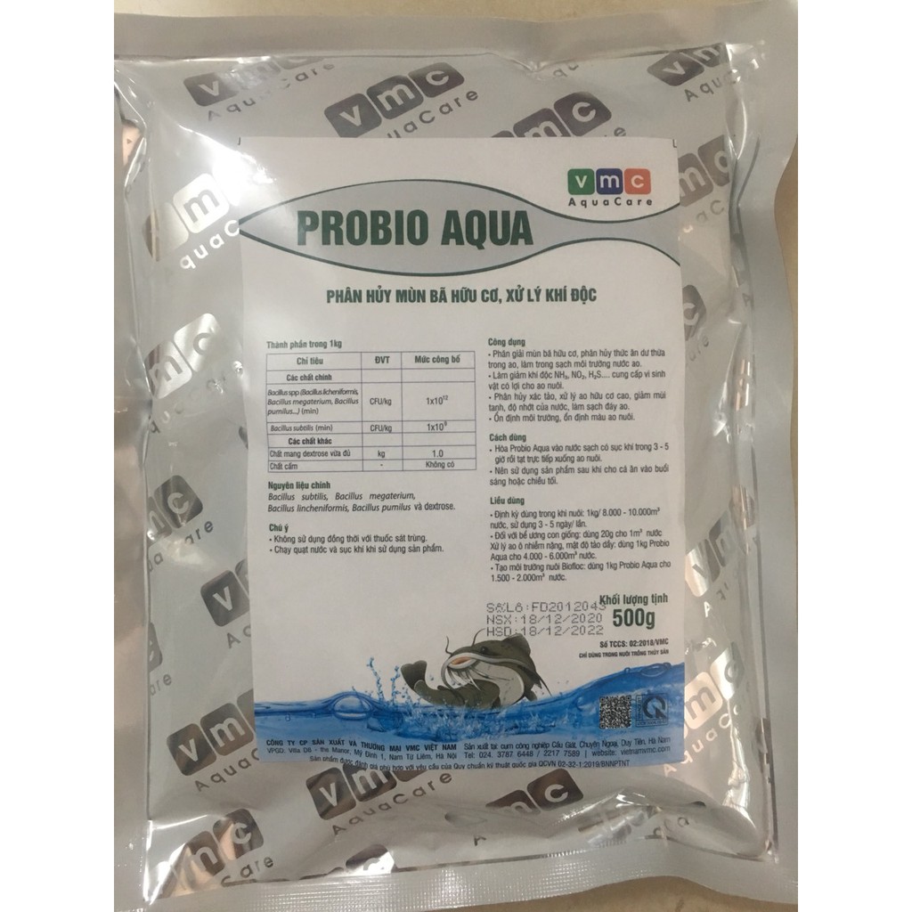 Phân hủy mùn bã hữu cơ, xử lý khí độc trong ao nuôi cá, tôm Probio aqua (1kg)