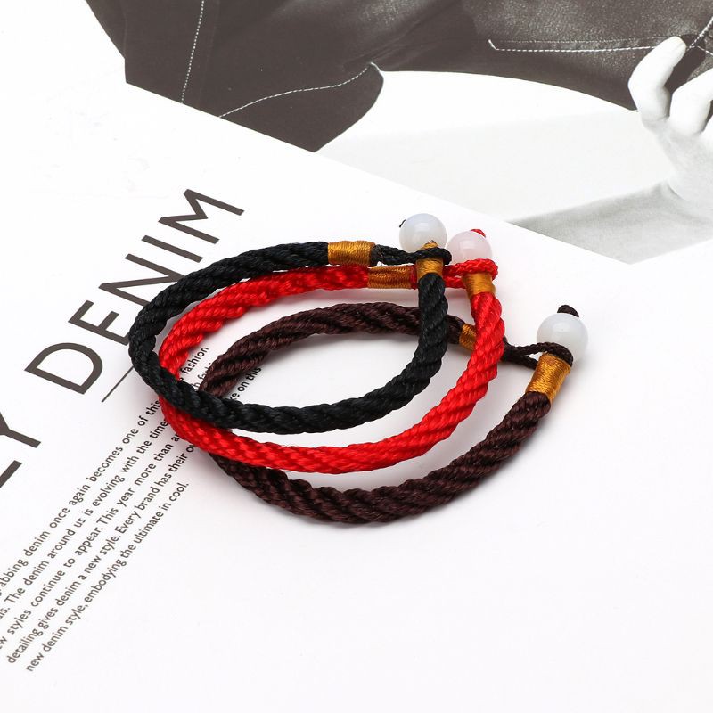 Vòng tay bện dây may mắn nhiều màu sắc