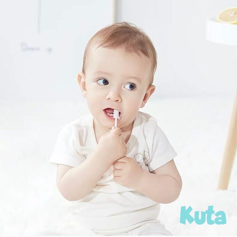 Rơ lưỡi tưa lưỡi cho bé KUTA, dệt sợi cotton 100%, mềm mại, kháng khuẩn, an toàn và sạch sẽ [Hộp 30 chiếc]