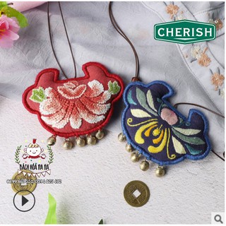 Bộ Kit tự thêu DIY Túi Thơm May Mắn Omamori Bình An Sức Khỏe Túi Thơm Độn bông - Handmade Nana Shop