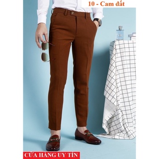 Giá gốc quần âu nam công sở đẹp - màu cam đất