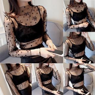 Áo ren tay dài phong cách cá tính hợp thời trang cho nữ