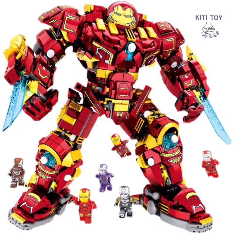Lắp ráp Marvel superheroes người sắt khổng lồ Ironman Hulkbuster 76030, 76066, 76068, 76017, MK44