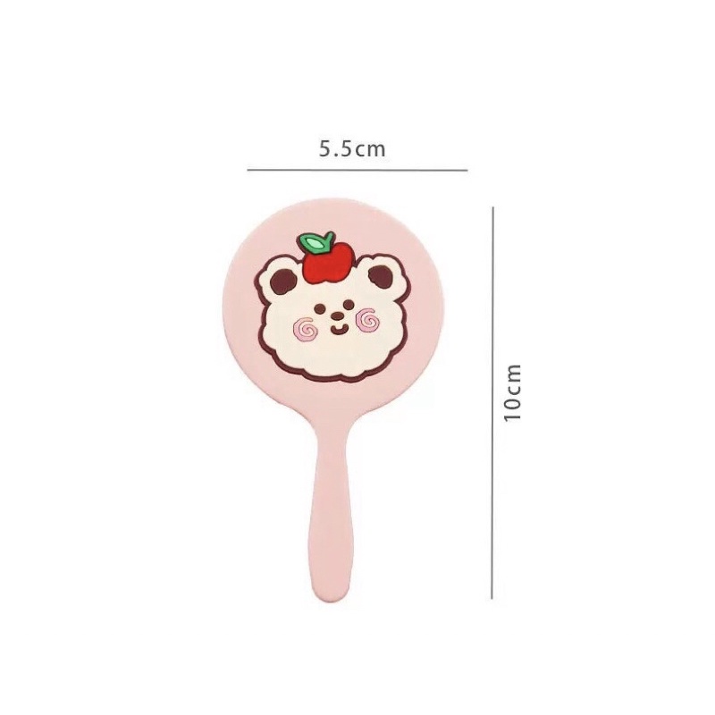 Gương tròn có tay cầm hình cute ( bé 5x10cm )