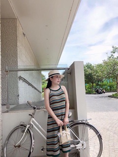 Váy yếm kẻ ngang (KÈM ẢNH THẬT) (GIÁ TỐT) TCCT