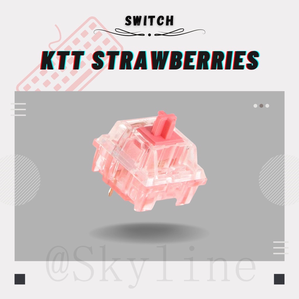 Công Tắc Cơ Học KTT Strawberry Linear 45g 3 Pin Trong Suốt Cho Máy Tính RGB GK61
