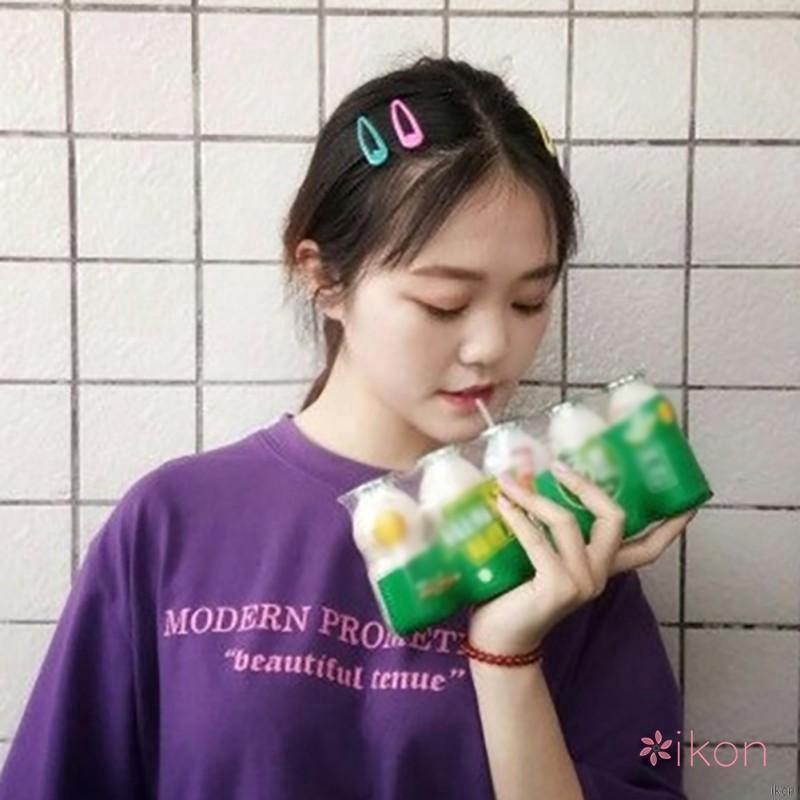 Set 30 kẹp tóc giọt nước màu trơn xinh xắn cho nữ