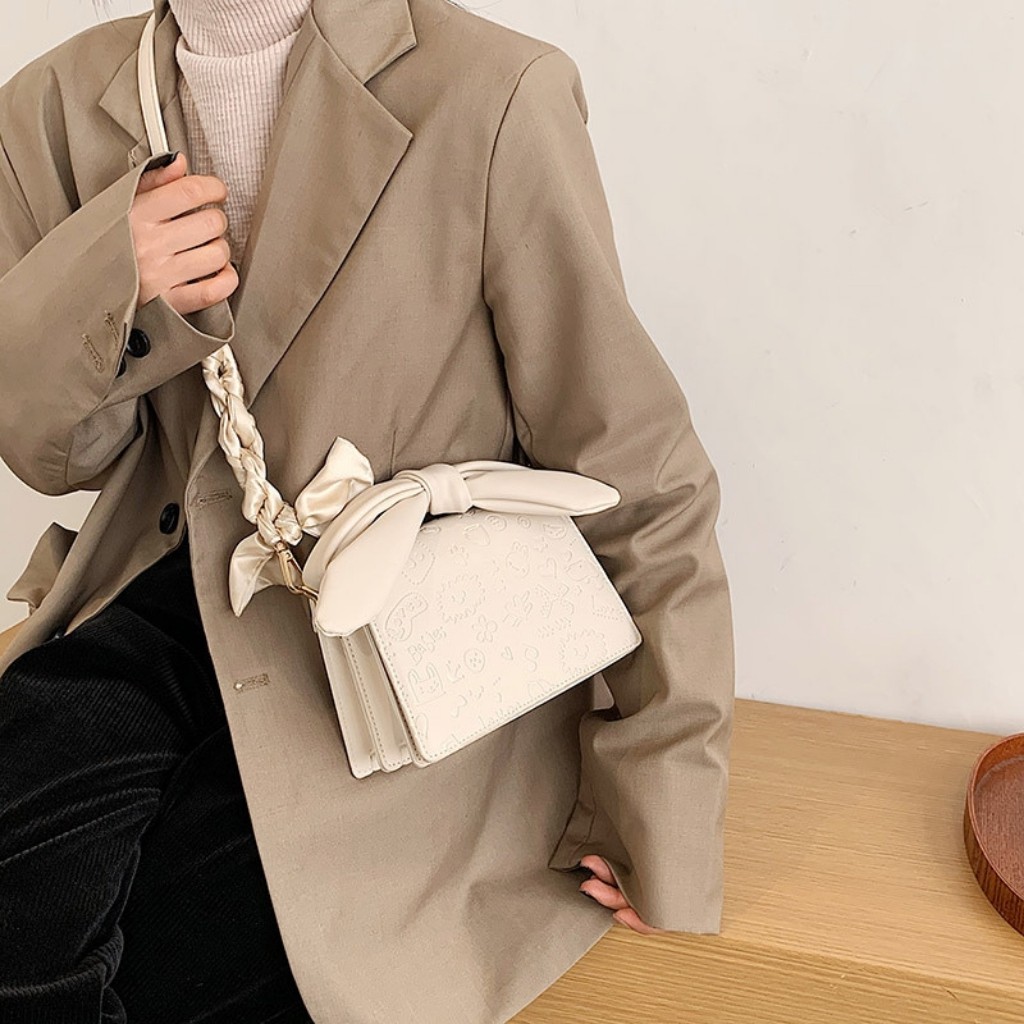 Túi Xách Nữ 💖FREE SHIP💖 Túi Đeo Chéo Phối Nơ Da Cao Cấp - Túi Đeo Chéo Nữ Đi Chơi [Mẫu Mới 2021] | BigBuy360 - bigbuy360.vn