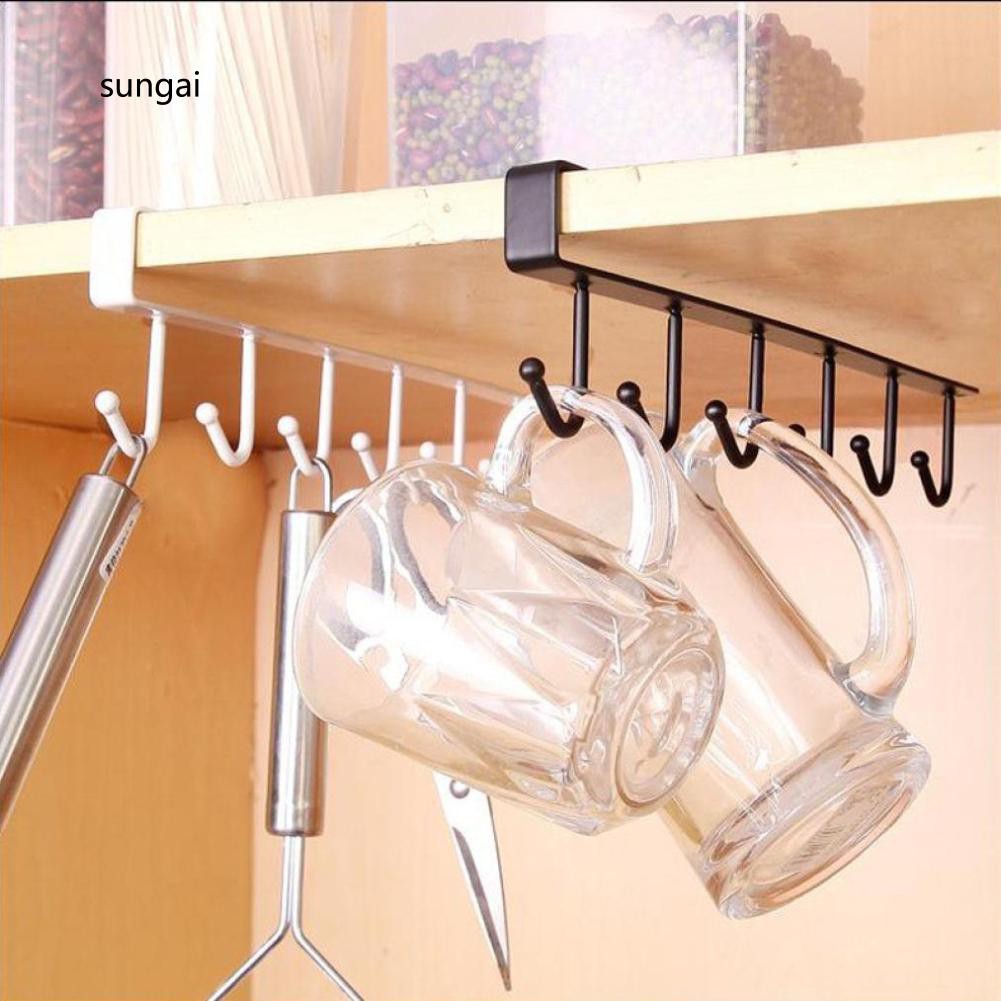 Giá treo đồ gồm 6 móc bằng sắt kích thước 26cm x 6.5cm tiện dụng | BigBuy360 - bigbuy360.vn