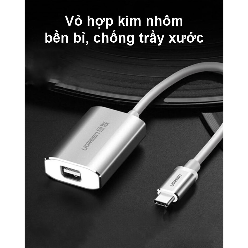 [Mã ELMALL300K giảm 5% đơn 500K] Cáp chuyển đổi USB type C sang Mini Displayport UGREEN CM115 40867