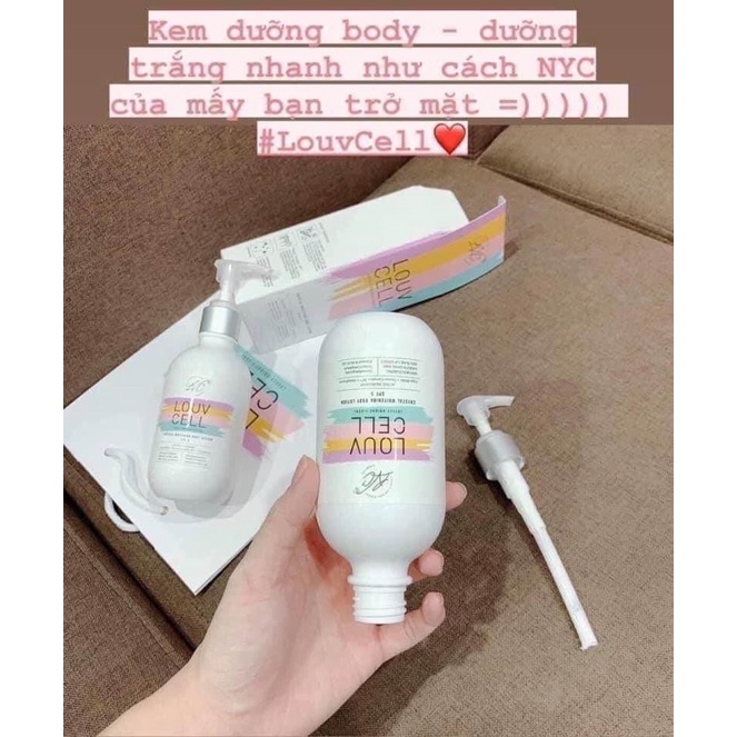 Kem dưỡng trắng body Louv Cell Hàn Quốc giảm thâm, giúp da đều màu chai 250ml - CO139