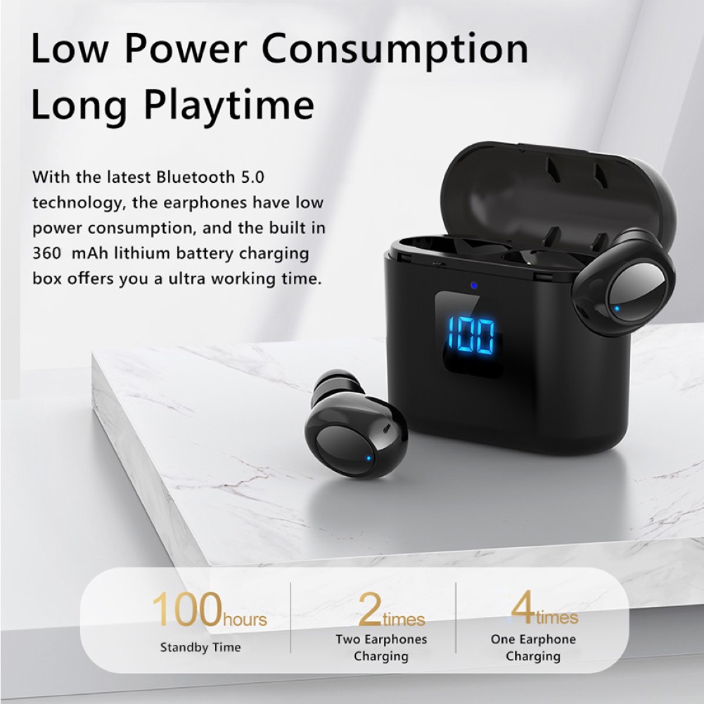Tai Nghe Bluetooth 5.0 Hel + X11 8d Âm Thanh Sống Động Chất Lượng Cao