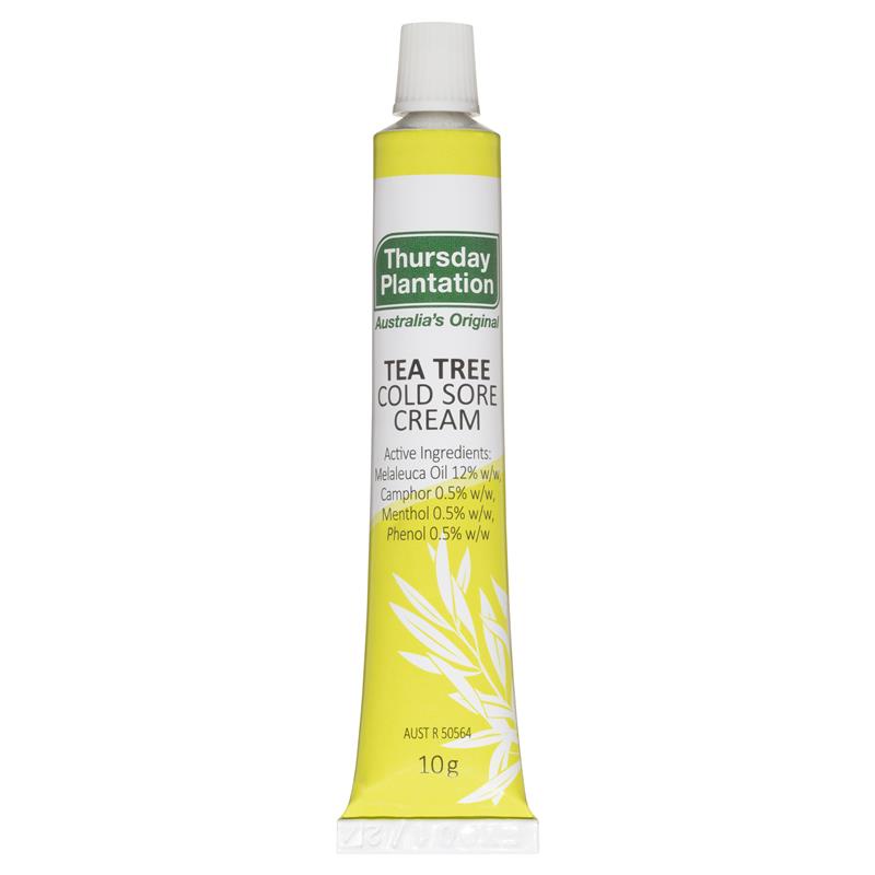 Thursday Plantation Tea Tree Cold Sore Cream 10g - Kem làm dịu da, môi bị phồng rộp do kích ứng, cháy nắng, nứt nẻ