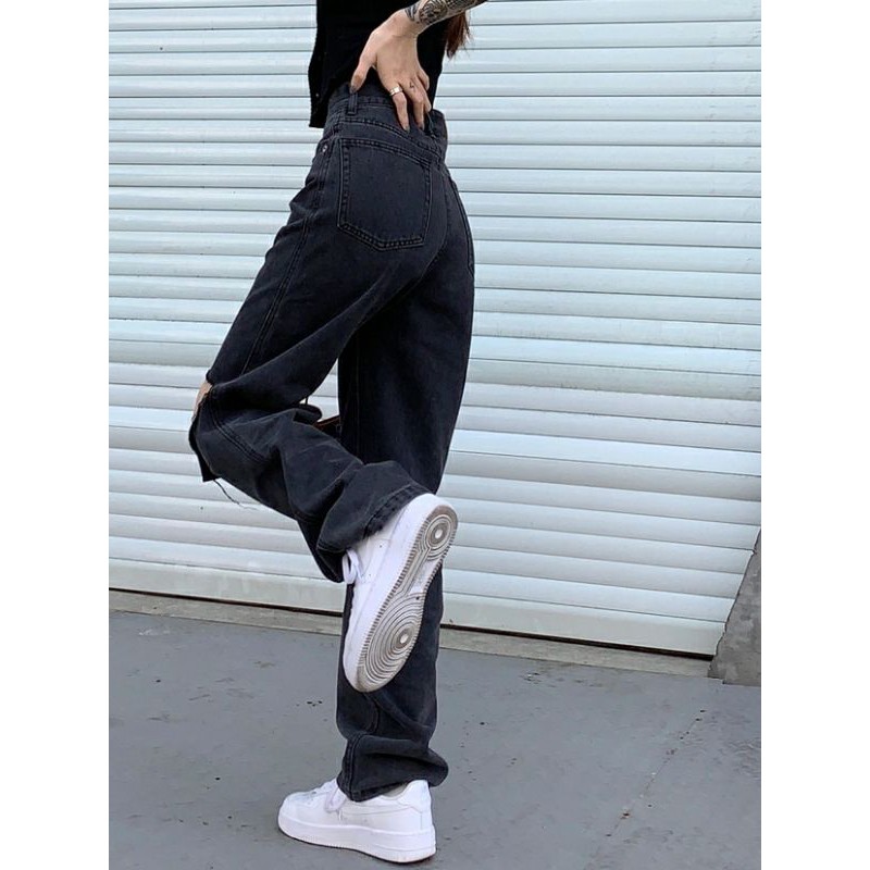 [ Sẵn quần jean size S và size L ] Set đồ áo polo tay ngắn + quần jean ống suông | BigBuy360 - bigbuy360.vn