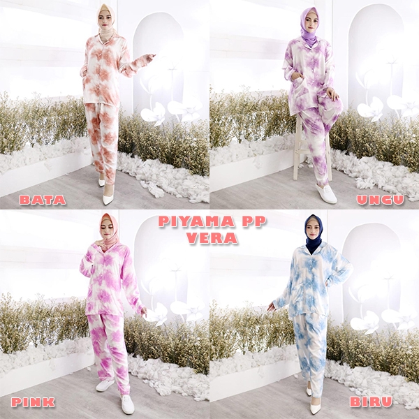 Bộ đồ ngủ 2 món bằng PP nhuộm màu cho nữ Yuki Jenny Vera & Nirta / Jumbo