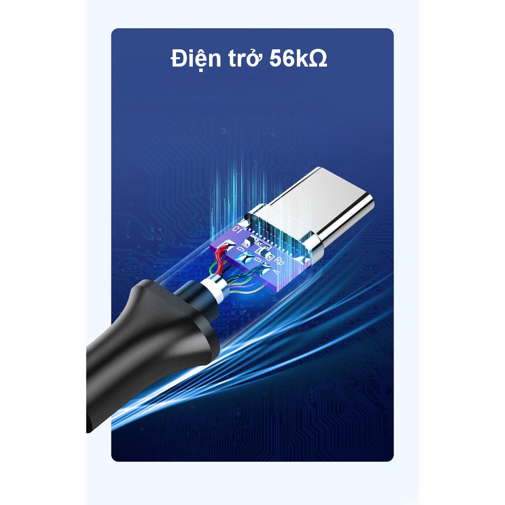 Dây cáp sạc và truyền dữ liệu tốc độ nhanh USB 3.0 sang USB type C, dòng 3A, dài 0.25-2m UGREEN US184