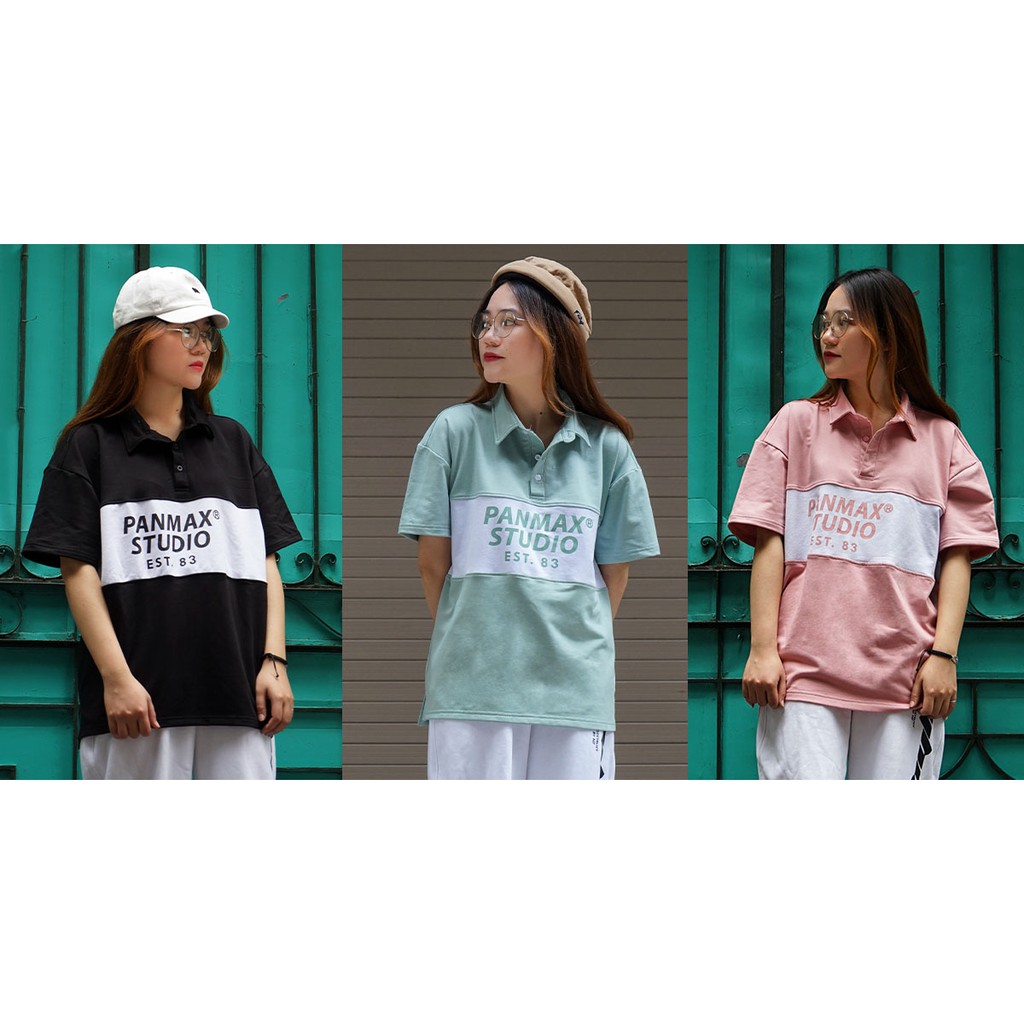 Áo Thun Trơn Polo Unisex Panmax N7 Phông Nam Nữ Hàn Quốc Tay Lỡ Cotton Phối Màu | BigBuy360 - bigbuy360.vn