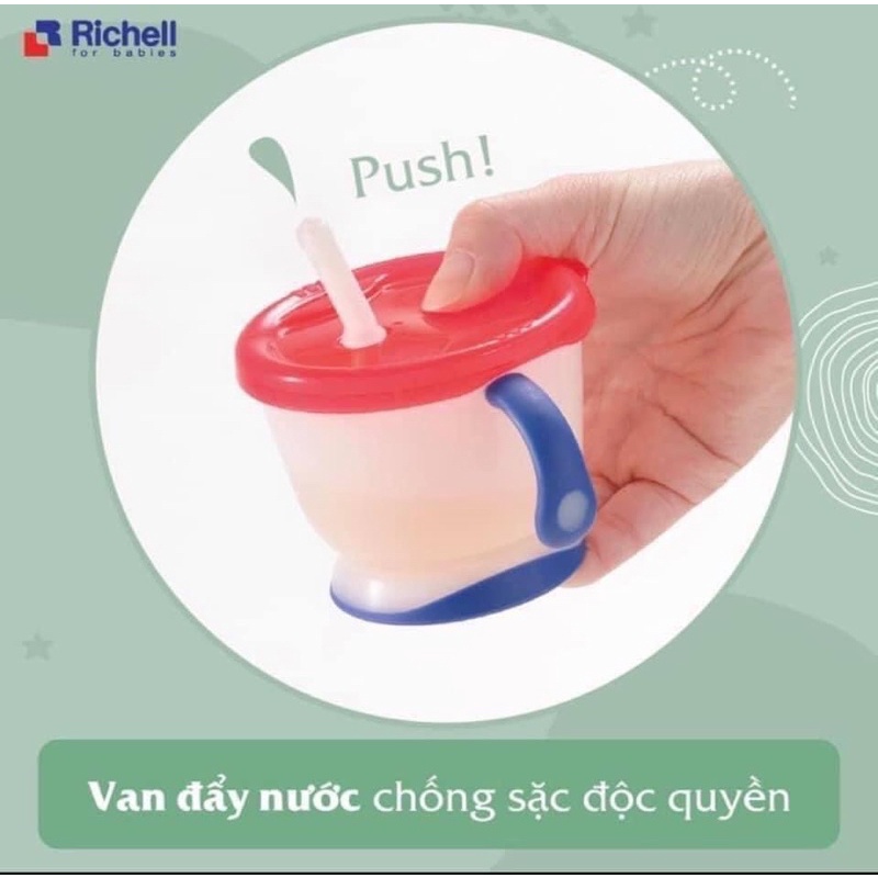 (Chính hãng ) Cốc tập uống Richell 3 giai đoạn