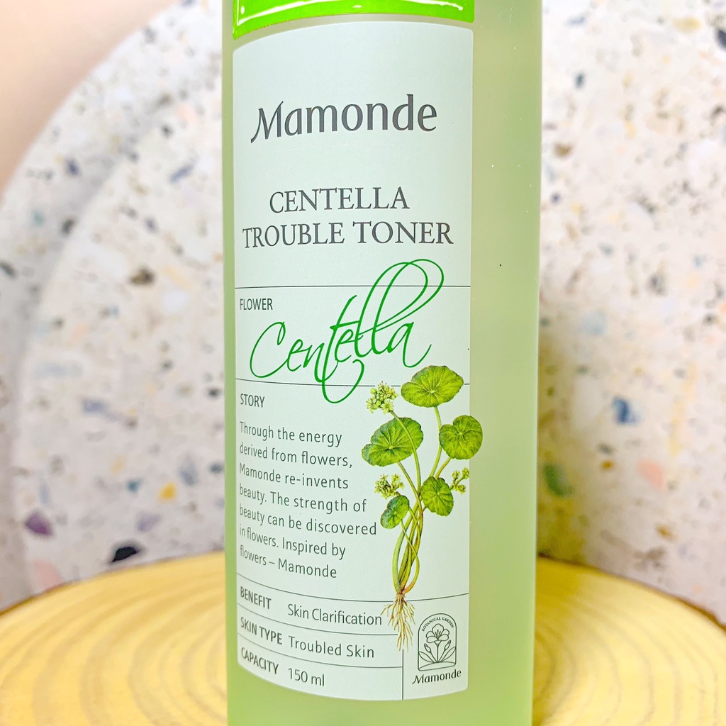 Nước cân bằng da dầu mụn Mamonde Centella Trouble Toner